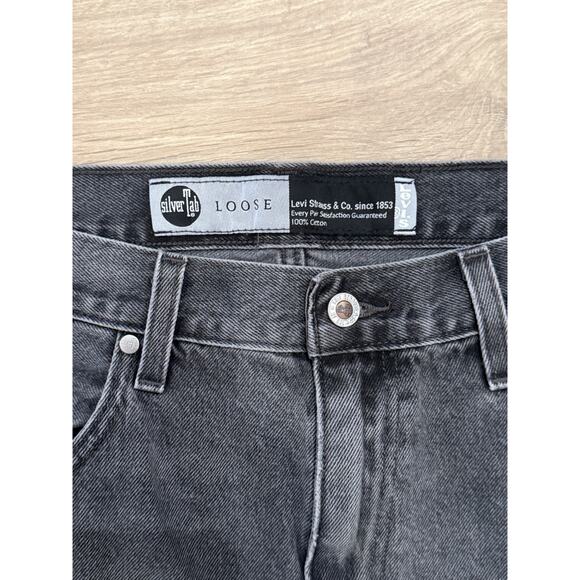 Levi's SilverTab Jeans Mens 36x30 Gray Black Vintage Loose Fit Baggy Skate Y2K - Picture 2 of 10